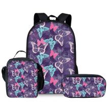 Heißer Verkauf 3 Teile/satz Cartoon Lässige Mode Schmetterling Schultaschen für Jungen/Mädchen Cartoon Buch Taschen Sets Rucksäcke Schule geschenke