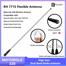 RH771S Schlanke Antenne Motorola 328 DUAL BAND VHF/UHF 144–430 MHz Transceiver kompatibel mit Motorola GP68/340/328/PRO5150