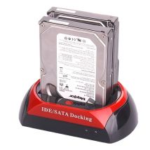 Dock per disco rigido universale IDE/SATA da 2,5 e 3,5: porte seriale e parallele a doppio disco, a doppio uso per una massima mobilità
