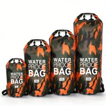 Sacca Impermeabile Mimetica per Esterni 2/5/10/15/20/30L, Borsa Portatile per Rafting e Immersioni, Sacca Asciutta in PVC per Nuoto e Trekking Fluviale