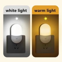 Spina UE/USA Sensore di luce notturna a LED Illuminazione Mini lampada da notte per la camera dei bambini Luci della camera da letto Lampada da notte con spina natalizia