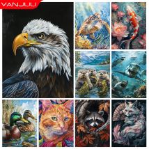 5D-Diamant-Malerei-Set, Blume, komplett, rund, Diamant-Mosaik, Papagei, Diamant-Stickerei, Strass-Kunst, Bild, DIY, Heimdekoration