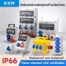 IP66 Industriesteckdose, isolierter Schaltkasten aus Kunststoff, 250 V, 380 V, Wandmontage, wasserdichte Verteilerkastenkombination für den Außenbereich