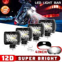 UNISHINE 12V 24V Faro Camion Trattore agricolo Barca SUV Barra luminosa/Luce da lavoro Barra luminosa a LED per auto Offroad 4x4 Faretti Fendinebbia