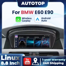 8.8 "Wireless CarPlay Android Auto Lettore Multimediale Per Auto Per BMW Serie 3 5 E60 E61 E63 E64 E90 E91 E92 E93 CCC CIC Maschera GPS BT