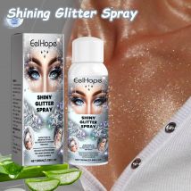 Fashion Highlighter Powder Spray for Hair Body Clothes Shiny High Gloss Glitter Powder Spray For Christmas Holiday Party
