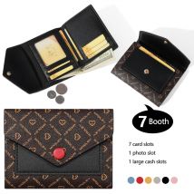 Dreifach faltbare Clutch-Geldbörse, minimalistisches Kreditkartenetui, lässige Damen-Geldbörse, klassische Retro-Geldbörse