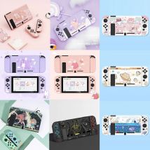Nette Lila Rosa Kaninchen Katze Weiche TPU Haut Schutzhülle für Nintendo Schalter NS Konsole Freude-Con Controller Gehäuse shell Abdeckung