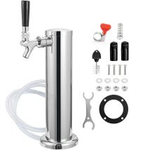 One Tap Chromeplated Beer Tower Single Tap/Faucet Beer Tower Stainless Steel Draft Beer Column Bar Accessories Beer Dispenser