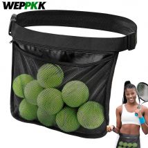 1 Stück Ballhalter für Tennis-Pickleball, Hüfttasche mit Netztasche und Reißverschlusstasche, verstellbare Hüfttasche für Männer und Frauen