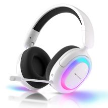 Cuffie da gioco wireless MageGee Bluetooth 5.3 cablate 2.4G bassi profondi design pieghevole e girevole durata della batteria 20 ore con cancellazione del rumore