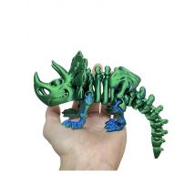 3D Printed Triceratops Rex Figurine – Full Jointed Movable Dinosaur Model, Realistic Desktop Decoration & Birthday Gift