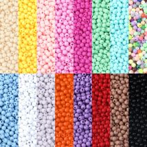 1000 sztuk/partia 4mm koraliki akrylowe Mini okrągłe kolorowe koraliki dystansowe do tworzenia DIY biżuteria bransoletka naszyjnik akcesoria do rękodzieła