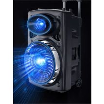 12Inch Bluetooth Speaker 300W High-Power Sound Box  Chargable Portable Audio Outdoor Speaker with Wireless Microphone For Camp