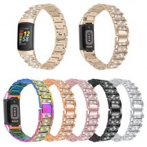 Bling Stainless Steel Band for Fitbit Charge 5 6 Smart Watch accessories Bracelet Replacement  for fitbit Charge 3 4  Wriststrap