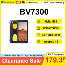 Blackview BV7300 Outdoor-Smartphone 6,67'' HD+ IPS 90Hz 6GB+256GB Display Duale Campinglampe NFC 15000mAh 45W Schnellladung Android 14
