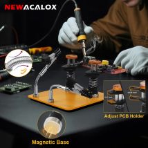 NEWACALOX Supporto per PCB regolabile per saldatura flessibile magnetica di terza mano per la riparazione di PCB che aiuta la stazione di rilavorazione