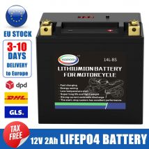 14l-bs Motorrad batterie 12V lifepo4 Lithium phosphat ion 520cca 9ah Größe x 87x mm mit bms Spannungs schutz für atv rv