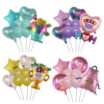 8 Stück Spanisch Happy Mother's Day Helium Globos Feliz Dia Super Mama Folienballons Vater Mutter Party Dekoration Luftballons