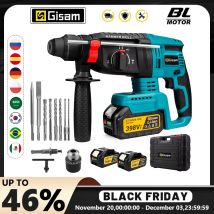 26mm bezszczotkowa elektryczna wiertarka udarowa wielofunkcyjny młot udarowo-obrotowy bezprzewodowy młot udarowy elektronarzędzia do akumulatora Makita 18V Pin