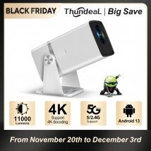 ThundeaL Mini Proiettore TD80W Full HD 1080P 4K Android WiFi Proiettore Per Film TD80 Smart Tv Home Movie Theater Fascio Portatile