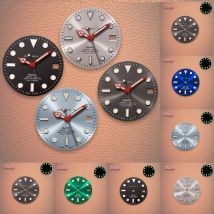 Heiße Verkäufe 28,5mm S Logo SUB Sunshine Zifferblatt Grün Nachtleuchtende Fit NH35/NH36/7S/4R Bewegung uhr Modifikation Zubehör