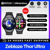 [Flagship 2024]Zeblaze Thor Ultra Android Smart Watch schermo AMOLED rete indipendente 4G GPS integrato 16GB di archiviazione Google Play