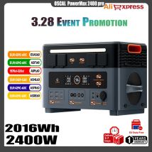 Oscal PowerMax2400pro Przenośna Stacja Zasilania 2400*2W 3892WH Z Kombinacją Paneli Solarnych Do Użytku Zewnętrznego, Kempingu, Domu, Awaryjnego Zasilania, Mobilny Powerbank