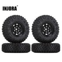 INJORA 85 * 28 MM 1,55 "Beadlock Felgenreifen-Set für RC Crawler Car Axial 90069 D90 TF2 Tamiya CC01