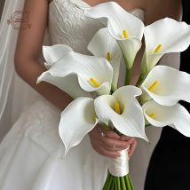 13 pezzi di gigli di calla artificiali PU touch adatti per matrimoni perfetti per le composizioni della festa della mamma, decorazioni per la tavola del soggiorno di casa