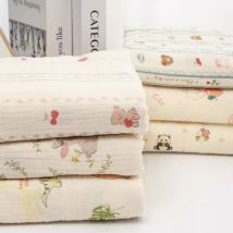 200cm Width Pure Cotton Double-layer Crepe Fabric for Sewing Pajamas Baby Bedding Blankets Handmade DIY Clothing Fabrics