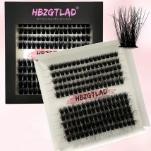 3DFluffy Dicke Wimperncluster DIY Wimpernverlängerung 8-17MIX Wimperncluster 100D Wispy Individuelle Wimpernverlängerungscluster