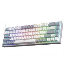 Redragon-Teclado mecánico compacto K631 Gery 65% con cable RGB, 68 teclas intercambiables en caliente