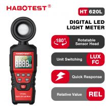 HABOTEST HT620 Digitales Luxmeter, hochpräziser professioneller Illuminator 180 °   mit drehbarem Lichtsensor Lux Photometer