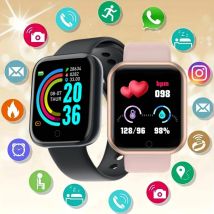 Sport Smartwatch Frauen Armband Männer Smartwatch verbunden Musik steuerung Player Fitness Schritt Schlaf monitor y68 d20 Wecker