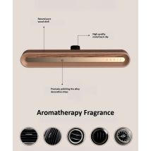 Für Mercedes-Benz BMW Audi Tesla Auto Lufterfrischer Parfüm Aluminiumlegierung Holz Ornament beseitigen Gerüche Aromatherapie Duft