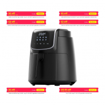 Midea Air Fryer Airfryer Friggitrice ad aria calda da 4 l, senza olio, 1500 W, 8 modalità di cottura preprogrammate, 35-200 °C, cottura, arrosto, grigliare, scongelare, allarme agitazione, timer da 60