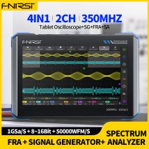 FNIRSI DPOS350P Oscilloscopio tablet 350 MHz a doppio canale con analizzatore di spettro, tester di risposta in frequenza, generatore di segnale 50 M