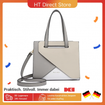Miss Lulu Bolso de mano de piel sintética para mujer, bolso de hombro mediano con correa ajustable y asa para oficina/al día a día