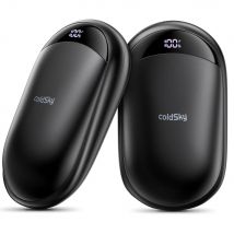 Ogrzewacze do rąk coldSky, ładowalne, 2 sztuki, magnetyczne elektryczne ogrzewacze do rąk z wyświetlaczem cyfrowym, przenośne ogrzewacze kieszonkowe.