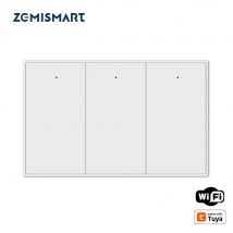Zemismart WiFi-Schalter, 1, 2, 3 Gänge, Lichtschalter, neutral erforderlich, funktioniert mit Tuya Smart Life-Fernbedienung, US-Push-Unterbrecher