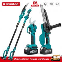 Kamolee 50mm Brushless Cordless Forbici elettriche Potatore Cesoie da potatura Albero da frutto Sega a mano da 8 pollici Applicare a 18V 21V Batteria