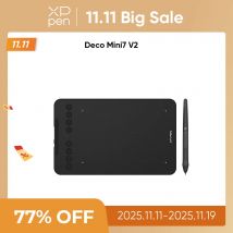XPPen 7*4.3 Inch 16K Pressure Level Graphics Tablet Deco Mini7 V2 Digital Drawing Tablet 8 Keys for Android Mac Windows Chrome