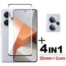 Dla Redmi Note 13 Pro+ 5G Szkło dla Xiaomi Redmi Note 13 Pro Plus Szkło hartowane 6,67 cala Pełna osłona 3D Zakrzywiony ochraniacz ekranu