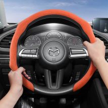 Passend für Mazda Premium Wildleder-Lenkradbezug, rutschfest und langlebig, rundes und D-förmiges Lenkrad erhältlich 3 Cx5 6 2 Cx30 Cx3 6Gh 3Bk 6Gg 6М 3Bl Cx-5 Cx7 Cx50 6Gj Bt50 3Sport Cx60 M3Sport