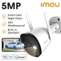 IMOU Bullet 2E 5MP 3K Wbudowany reflektor Pełnokolorowa kamera WiFi Zewnętrzna kamera IP67 Wodoodporna kamera IP do wykrywania ludzi w domu