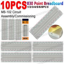 Breadboard circuiti a 830 punti schede di esperimento universali senza saldatura giuntabili per l'assemblaggio e la messa in servizio di circuiti