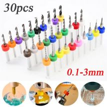 30 pz 0.1mm-3mm PCB Lega Micro Punta Kit 3.175mm Gambo Rotondo Lavorazione Del Legno Per Incidere Trapano Strumento Manuale Accessori di Carpenteria