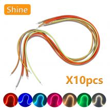10pcs 3V COB LED Filament Flexible 300mm 260mm 185mm 145mm 130mm 95mm 80mm 60mm 38mm Edison Bulb Lamp Parts LED Diode Decoration