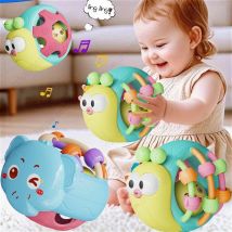 Babybälle, Rassel, Tröster, Spielzeug, weicher Hand-Greifball, pädagogisches sensorisches Spielzeug, Aktivität, Krabbelspielzeug für Babys, 0, 6, 12 Monate